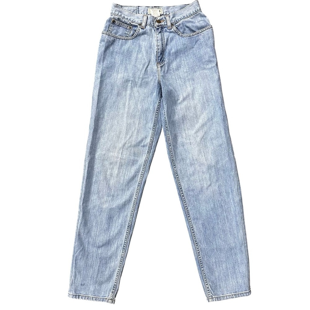 VTG L.L. Bean Natural Fit Cotton High Waisted Straight Leg Denim Jeans Sz 6 M/T